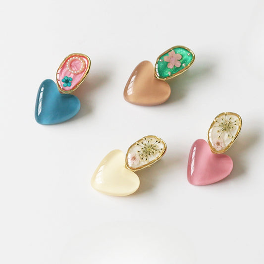 Jelly Color Heart Hair Clips for Women - 2024 New Premium Bang Clips, Forehair Clips and Duckbill Clips
