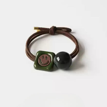 Green Ball Hair Ties for Women - 2024 New Premium Elastic Bands for Tying Hair, High Elasticity Durable Hair Loops and Accessories