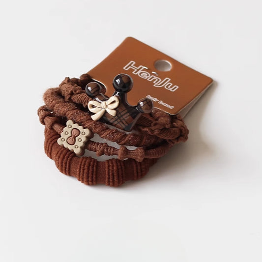 Crown Bow Hair Ties, High-Elasticity And Durable For Women To Tie Hair
