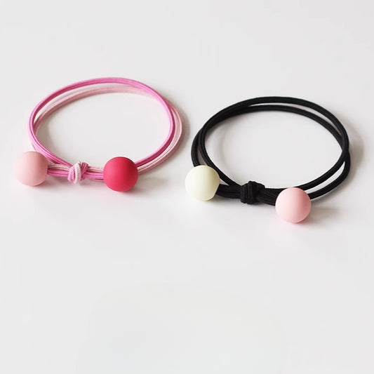 Dual-Tone Pearl Hair Tie, Cute And Durable Elastic Hair Accessory.