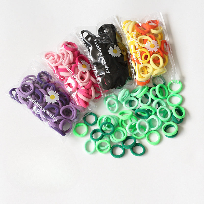 50-Pieces Seamless Hair Tie for Girls - High Elasticity Non-Damaging Hair Band, Elastic for Tying Hair, Hair Holder and Accessory
