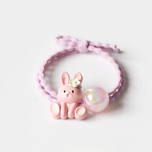 Bunny Hair Tie - Trendy Elegant Ponytail Accessory, Simple Cute Elastic Band for Tying Hair