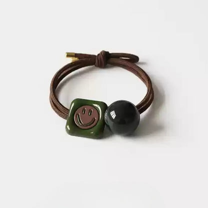 Green Ball Hair Ties for Women - 2024 New Premium Elastic Bands for Tying Hair, High Elasticity Durable Hair Loops and Accessories
