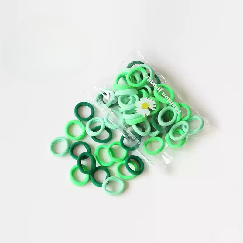 50-Pieces Seamless Hair Tie for Girls - High Elasticity Non-Damaging Hair Band, Elastic for Tying Hair, Hair Holder and Accessory