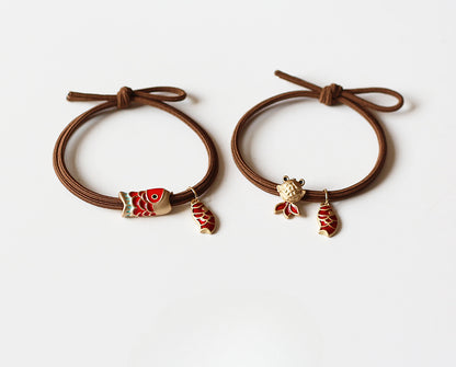 Leaping Dragon Gate Hair Tie - 2024 New Trendy Student Hair Band, Lucky Elastic for Women's Hair Ties