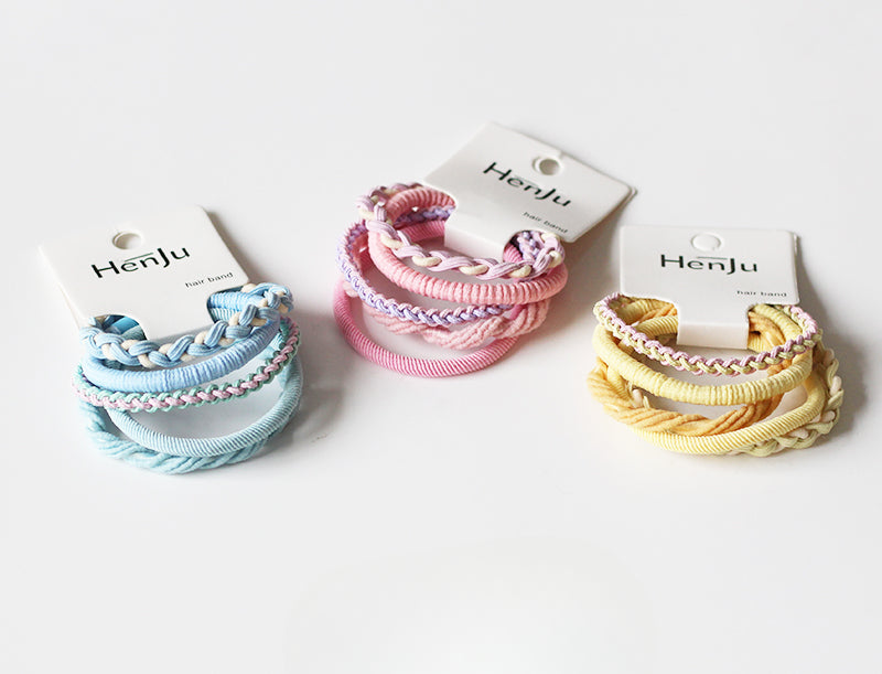 Set Of Five High-Elasticity Hair Ties, Durable And Stylish For Tying Hair