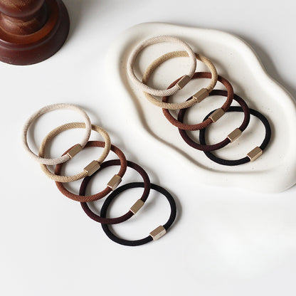 Set Of Five Hair Ties, Trendy And Durable For Women To Tie Hair