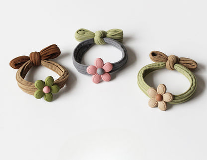 Flower Hair Ties, Seamless And Stylish For Women To Tie Hair