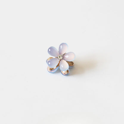 Faux Crystal Mini Claw Clips - Trendy Elegant Small Shark Clips, Bang Clips and Hair Accessories
