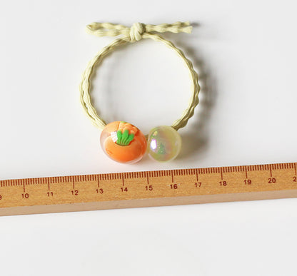 Crystal Fruit Hair Tie, 2024 New High-end Stylish Hair Accessory, Cute Elastic for Women's Hairstyles