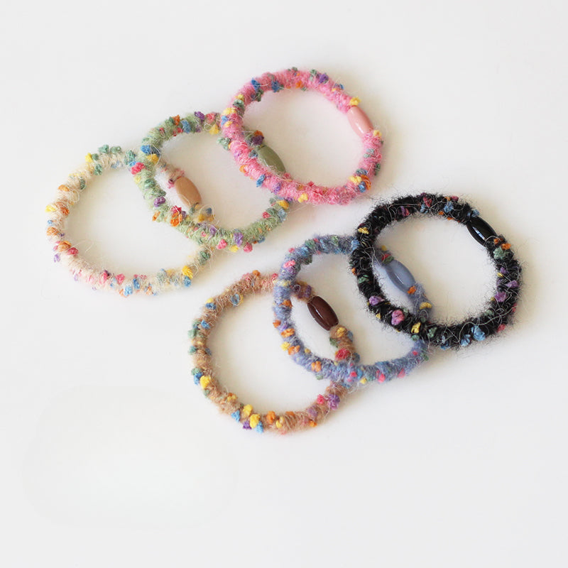 3-Pack Plush Hair Ties - Trendy Elegant Hair Accessory, Elastic Bands for Women's Hair Ties and Holders