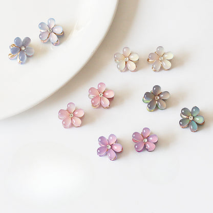 Faux Crystal Mini Claw Clips - Trendy Elegant Small Shark Clips, Bang Clips and Hair Accessories