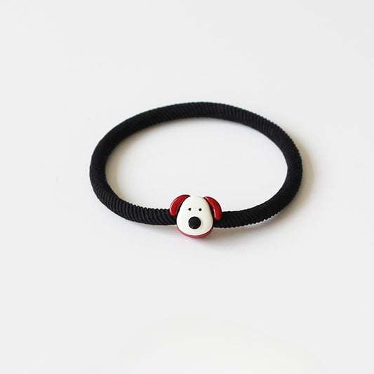 Cute Smiley Face Hair Tie - Korean Style Simple Elastic Band for Tying Hair, Girly Elastic Hair Holder