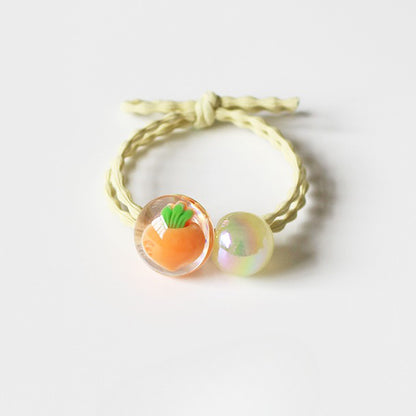 Crystal Fruit Hair Tie, 2024 New High-end Stylish Hair Accessory, Cute Elastic for Women's Hairstyles