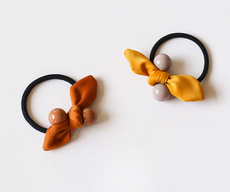 Korean Minimalist Women's Elastic Hair Tie - Bow Hair Band, Trendy Hair Accessory, Unique and Luxurious Exquisite Style