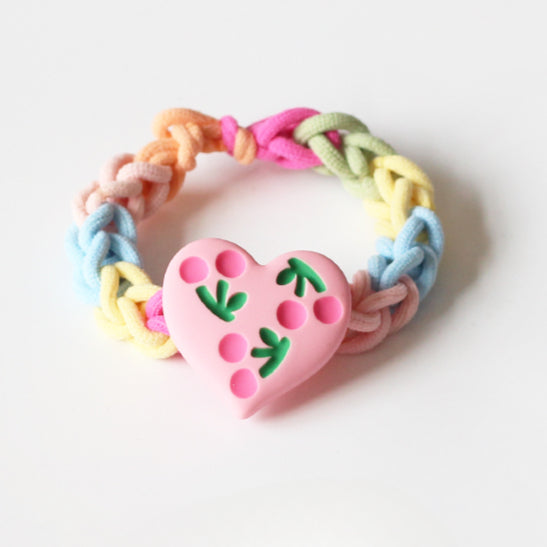 Handwoven Small Elastic Hair Tie - Trendy Elegant Hair Accessory, Cute Japanese and Korean Inspired Bear Hair Band