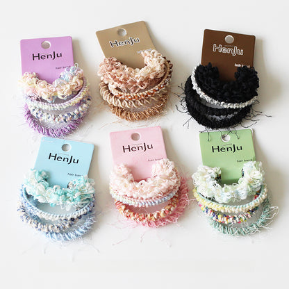 Knitted Hemp Hair Tie for Women, 2024 New High-end Hair Elastic, Durable High-stretch Hair Loop for Tying Hair