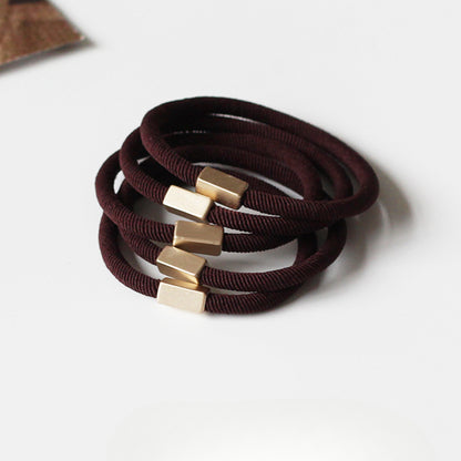 Set Of Five Hair Ties, Trendy And Durable For Women To Tie Hair