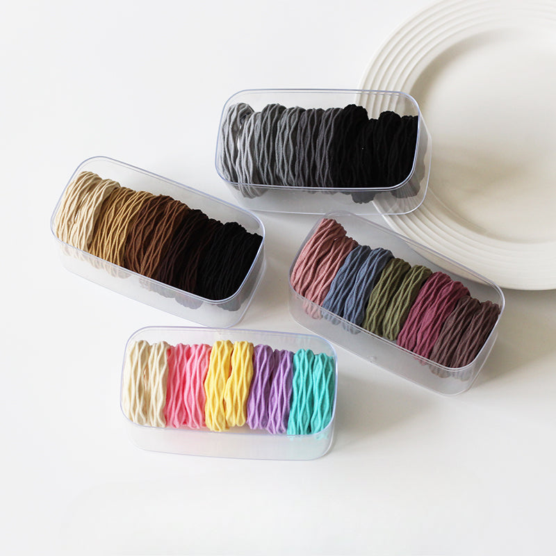 10-Pack Versatile Thick Hair Ties - High Elasticity Ponytail Bands, Non-Damaging Durable Hair Ties and Accessories