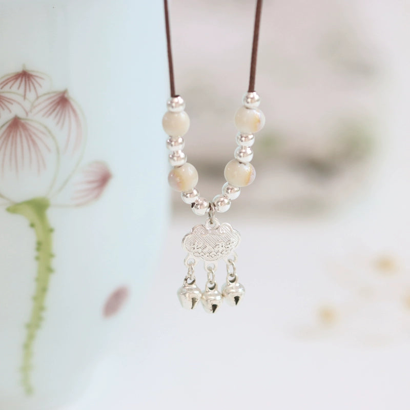 Adjustable Ceramic Pendant Necklace - Collarbone Jewelry
