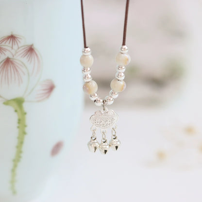 Adjustable Ceramic Pendant Necklace - Collarbone Jewelry