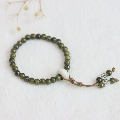 Ethnic Ceramic Beaded Bracelet - Handmade Porcelain Jewelry