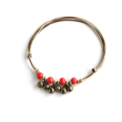 Handmade Ceramic Anklet - Boho Chic Foot Jewelry