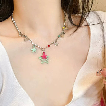 Candy-colored Necklace for Women - The New Summer Arrival of a Girlish Multicolored Bead Necklace