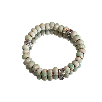 Elegance Porcelain Bead Bracelet for Women -  New Hit for Girls and Couples.