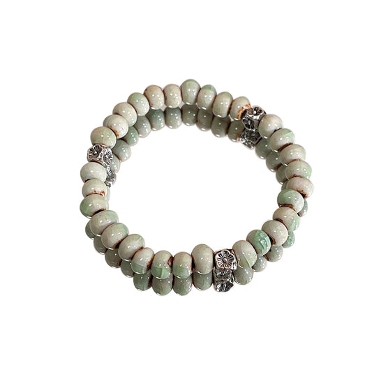 Elegance Porcelain Bead Bracelet for Women -  New Hit for Girls and Couples.