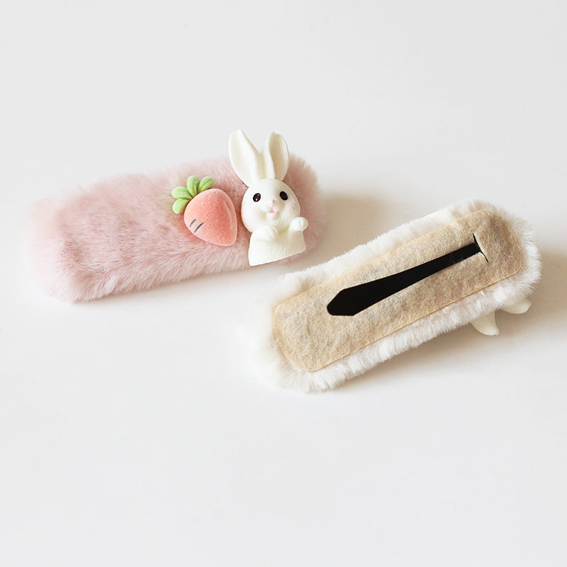 Furry Bunny Hair Clips, Cute And Trendy For Women To Style Hair