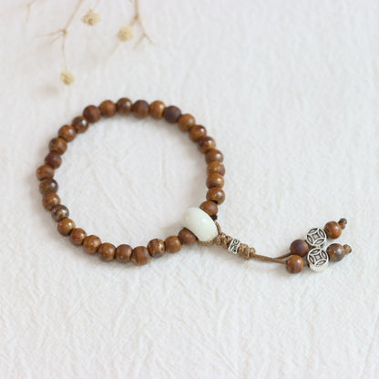 Ethnic Ceramic Beaded Bracelet - Handmade Porcelain Jewelry