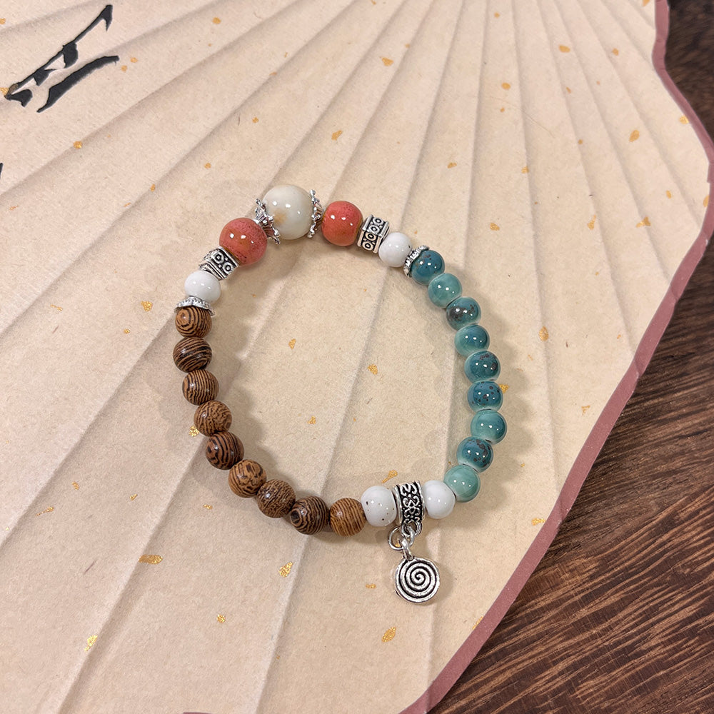 Artistic Retro Porcelain Bracelet - Porcelain Bead Accessory