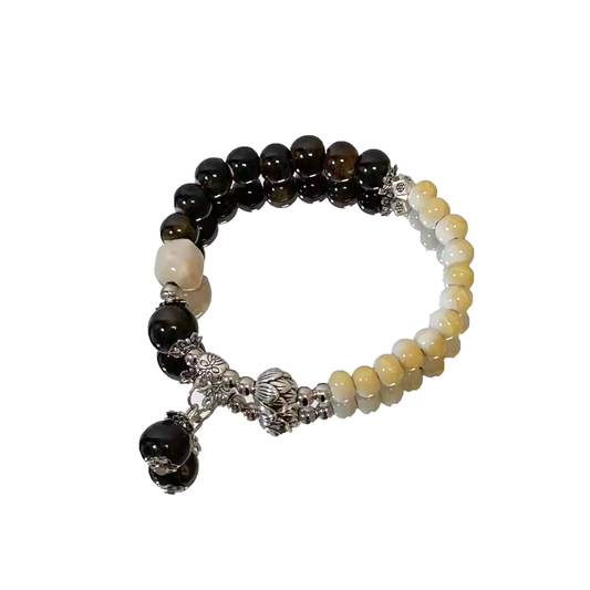 Porcelain Bracelet for Women - A Unique Ethnic-style Beaded Elastic Rope Accessory