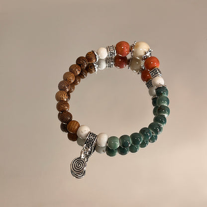 Artistic Retro Porcelain Bracelet - Porcelain Bead Accessory