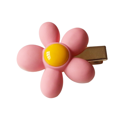 Pink Hair Clip Cute Side Accessory Playful Design For Women Girly Hairpin
