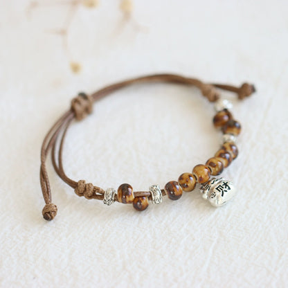 Oriental Butterfly Bracelet - Handcrafted Porcelain Charms