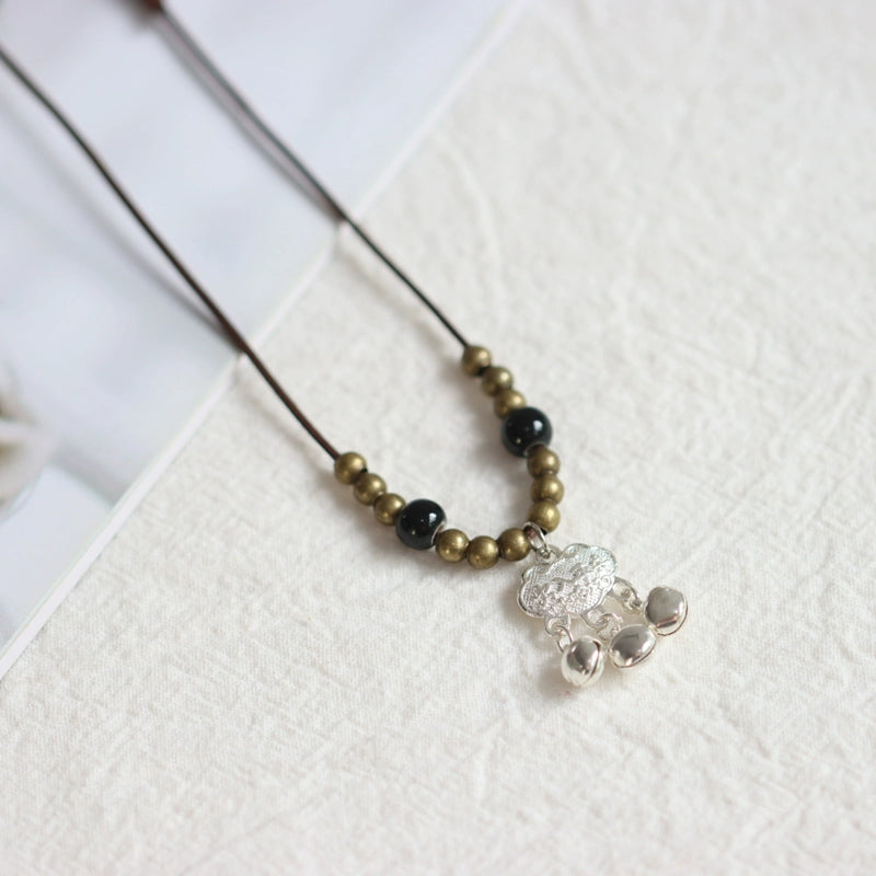 Adjustable Ceramic Pendant Necklace - Collarbone Jewelry