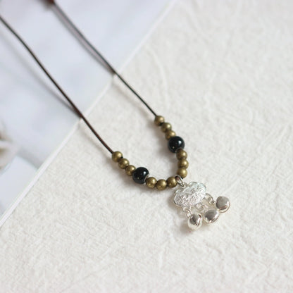 Adjustable Ceramic Pendant Necklace - Collarbone Jewelry