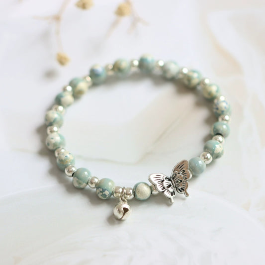 Butterfly Porcelain Bracelet - Modern Oriental Design