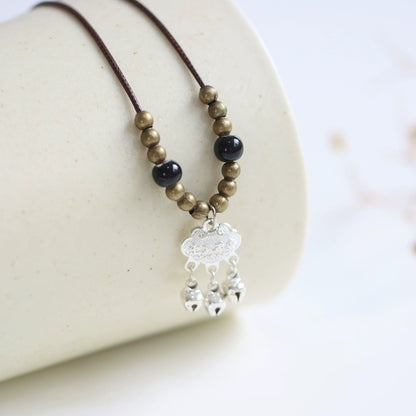 Adjustable Ceramic Pendant Necklace - Collarbone Jewelry