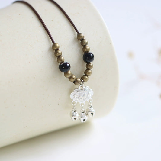Adjustable Ceramic Pendant Necklace - Collarbone Jewelry