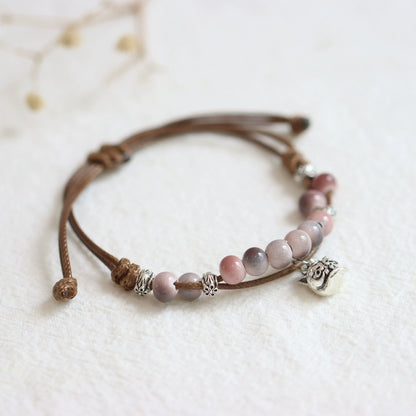 Oriental Butterfly Bracelet - Handcrafted Porcelain Charms
