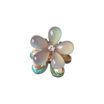 Faux Crystal Mini Claw Clips - Trendy Elegant Small Shark Clips, Bang Clips and Hair Accessories