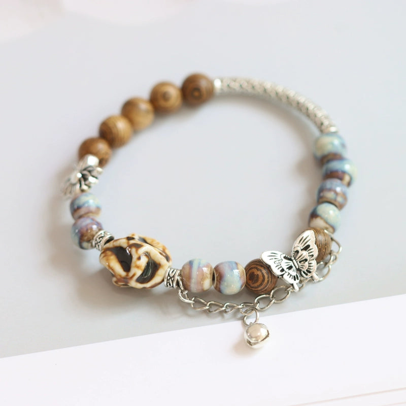 Ethnic Butterfly Ceramic Bracelet - Versatile Women's Jewelry