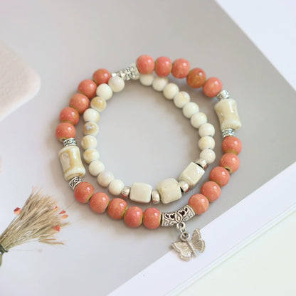 Layered Butterfly Porcelain Bracelet - Fresh Jewelry