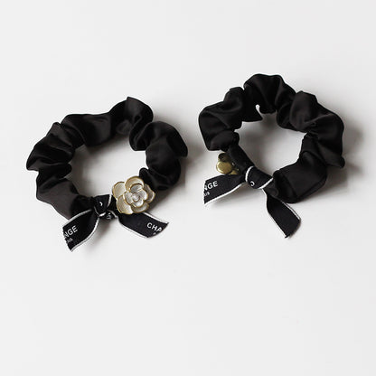 Camellia Hair Tie - Trendy Elegant Hair Accessory, 2024 New High-End Elastic Band for Women's Hair Ties