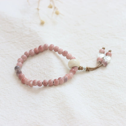 Ethnic Ceramic Beaded Bracelet - Handmade Porcelain Jewelry