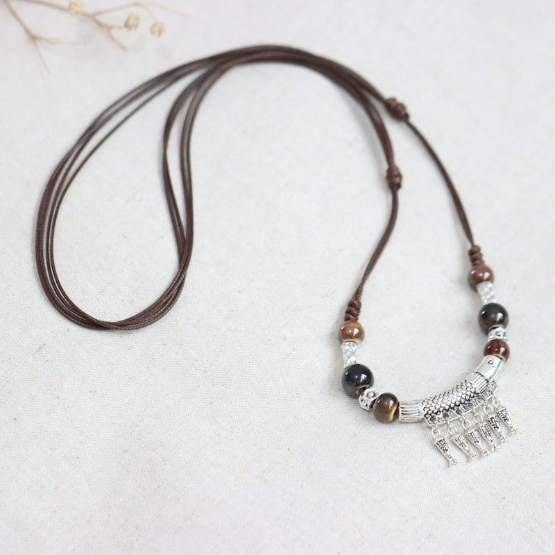 Ceramic Pendant Necklace - Neo-Traditional Jewelry