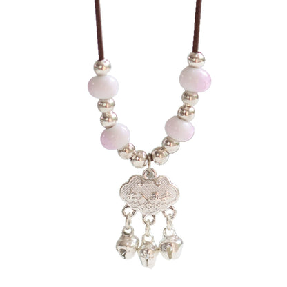 Adjustable Ceramic Pendant Necklace - Collarbone Jewelry